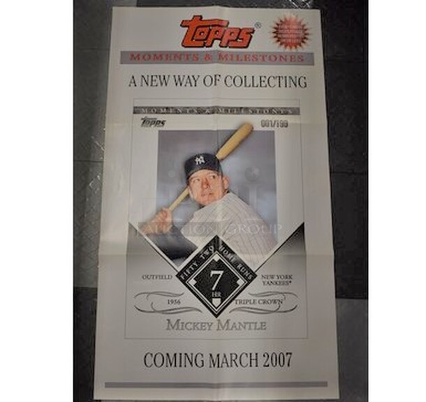 Topps Moments & Milestones Poster! 22x1x39 - Image 1 of 5