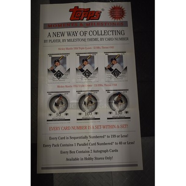 Topps Moments & Milestones Poster! 22x1x39 - Image 3 of 5