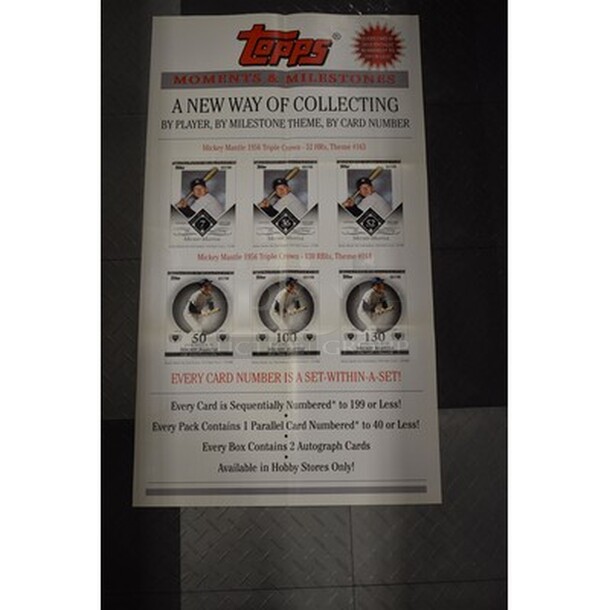 Topps Moments & Milestones Poster! 22x1x39 - Image 4 of 5