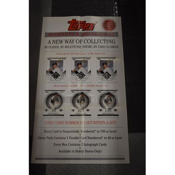 Topps Moments & Milestones Poster! 22x1x39 - Image 5 of 5