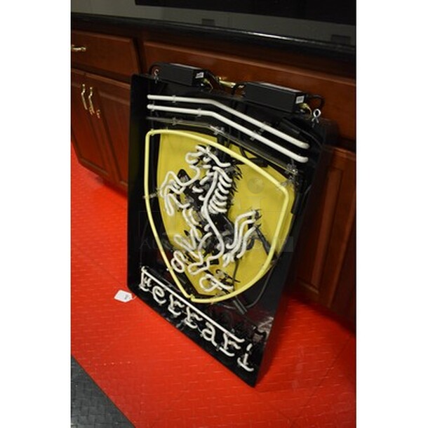 MESMERIZING! Ferrari Light Up Neon Sign. 120V, 50/60HZ. 24x4x30. Tested and Working! We Will Not Ship This Item - Image 2 of 9
