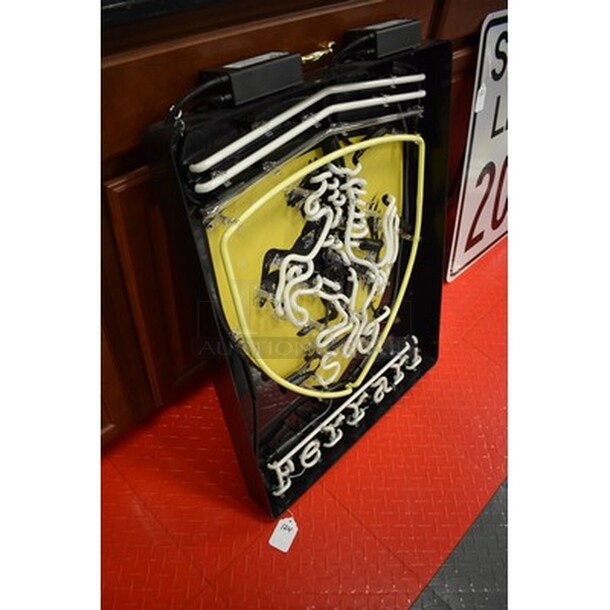 MESMERIZING! Ferrari Light Up Neon Sign. 120V, 50/60HZ. 24x4x30. Tested and Working! We Will Not Ship This Item - Image 3 of 9