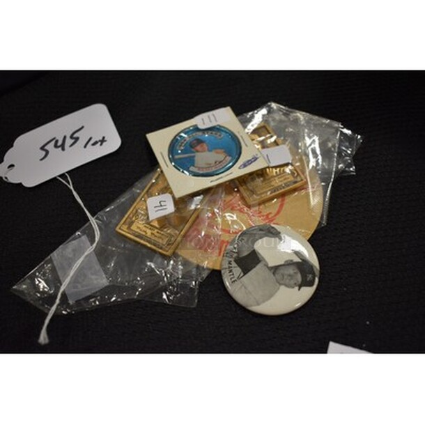 ALL IN ONE MONEY! Various Mickey Mantle Memorabilia Including Various Pins and More! - Image 2 of 4