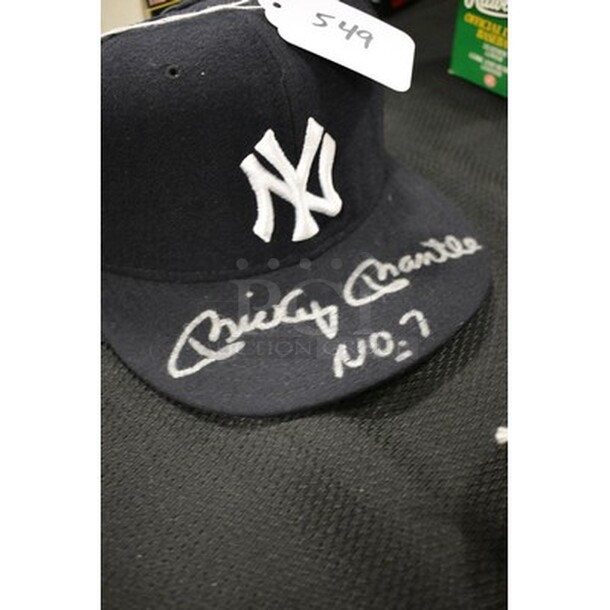 Mickey Mantle Signed Yankees Hat! Comes With Certificate Of Authenticity!  - Image 2 of 4