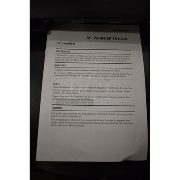 Lanier SP3500N Printer. Comes With Manual! - Image 4 of 6