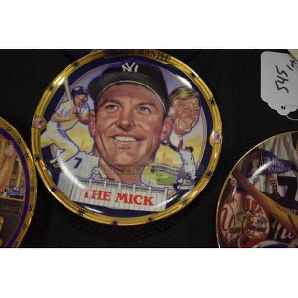 3 Mickey Mantle Collector's Plates. 6.5x1x6.5 3x Your Bid! - Image 3 of 5