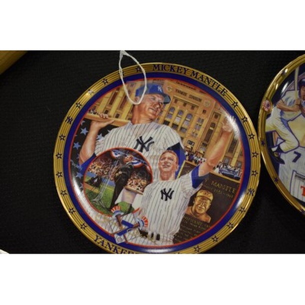 3 Mickey Mantle Collector's Plates. 6.5x1x6.5 3x Your Bid! - Image 4 of 5