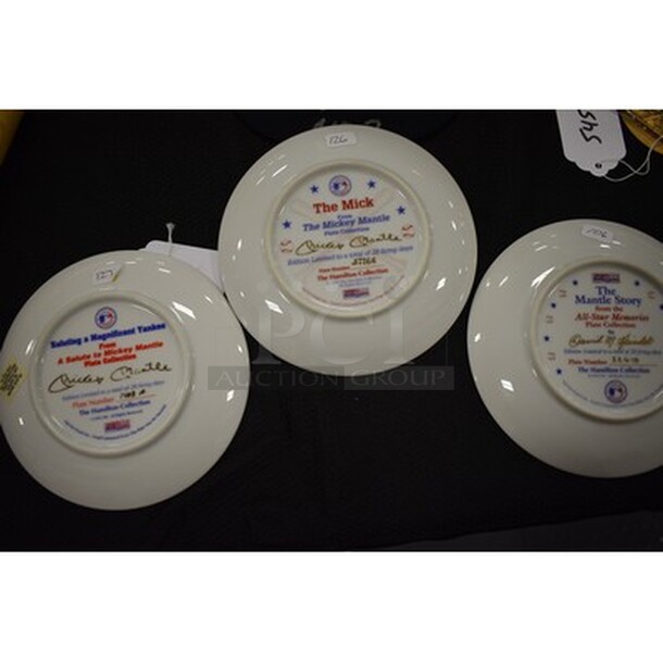 3 Mickey Mantle Collector's Plates. 6.5x1x6.5 3x Your Bid! - Image 5 of 5