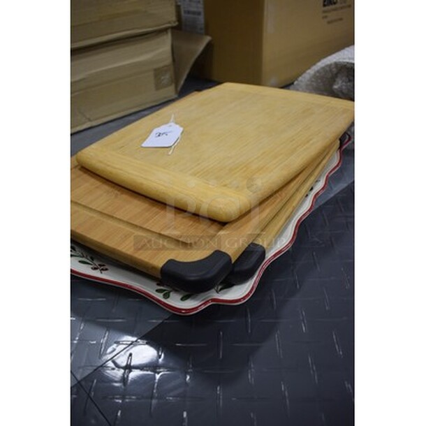 ALL IN ONE MONEY! Includes 3 Wooden Cutting Boards, Platter and Natural Wool Duster! - Image 3 of 5