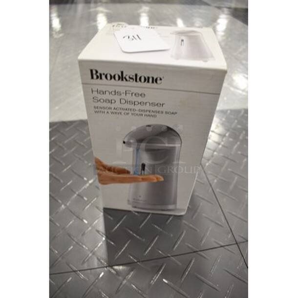 IN ORIGINAL BOX! Brookstone Brand Hands-Free Soap Dispenser