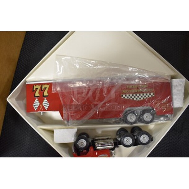 NEW IN BOX! 1990 Winross Truck Al Hamilton Motorsports Hauler. Comes With Personalized Letter!   - Image 3 of 7