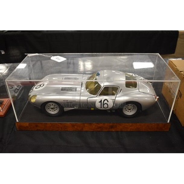 AWESOME! Peter Lindner Racing Jaguar Hand Built Model Car! 23x10x9 - Image 1 of 9