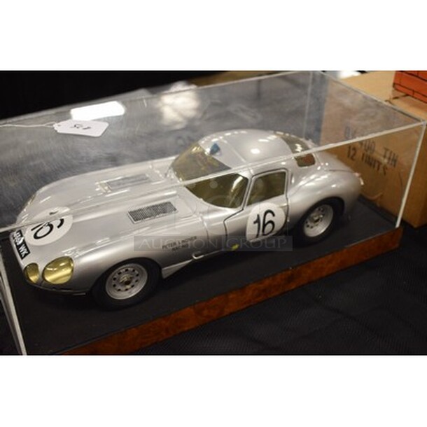 AWESOME! Peter Lindner Racing Jaguar Hand Built Model Car! 23x10x9 - Image 3 of 9