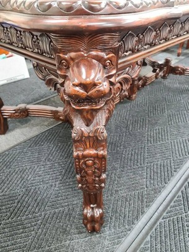 BEAUTIFUL! Wooden Dining Table With 5 Chairs. Table 48x87x33. All In One Money! - Image 2 of 10