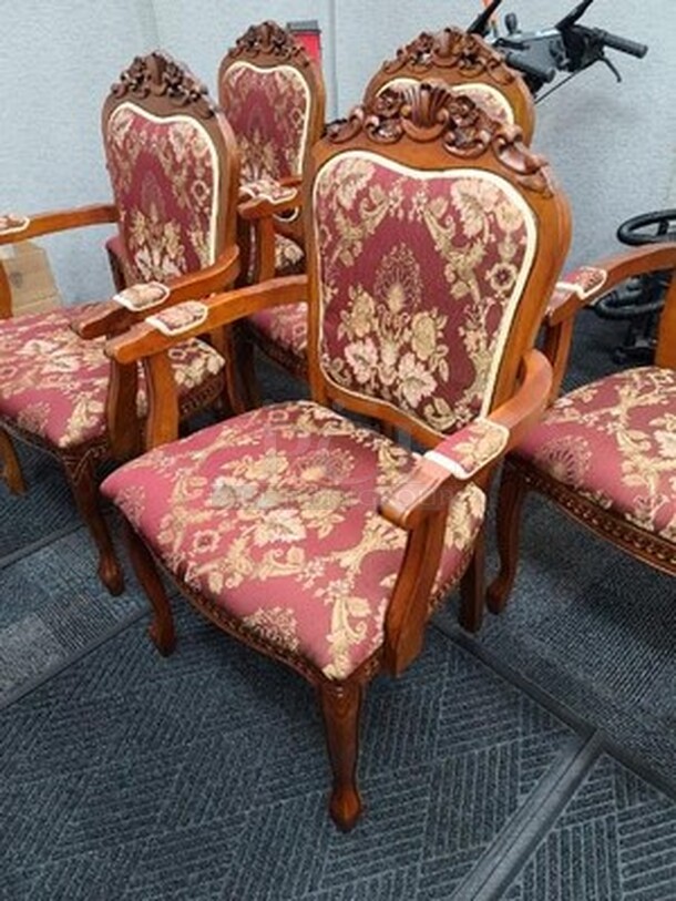 BEAUTIFUL! Wooden Dining Table With 5 Chairs. Table 48x87x33. All In One Money! - Image 9 of 10