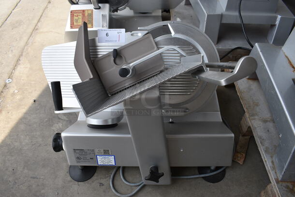 BEAUTIFUL! 2008 Bizerba Model SE 12 US Stainless Steel Commercial Countertop Meat Slicer. 120 Volts, 1 Phase. 28x26x23. Tested and Working!