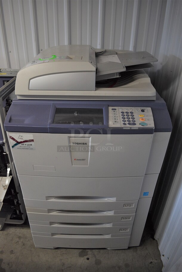 Toshiba Model eStudio 557 Floor Style Copier Printer. 27x30x48