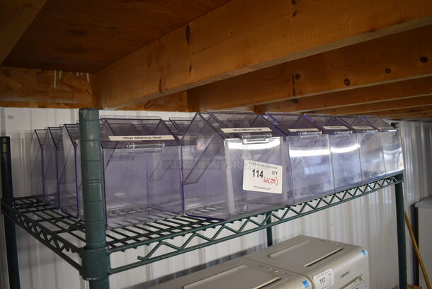 ALL ONE MONEY! Lot of 29 Poly Clear Topping Bins! 6x5x7