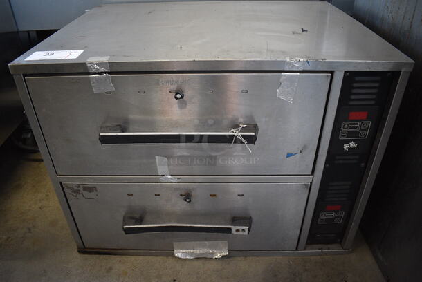 NICE! Star Stainless Steel Commercial Countertop 2 Drawer Warming Drawer. 29x23x21.5. Tested and Working!