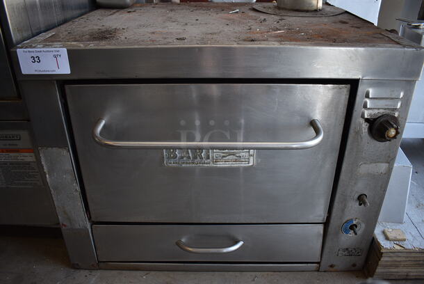 WOW! Bari Stainless Steel Commercial Gas Powered Single Deck Pizza Oven. 35x32x24