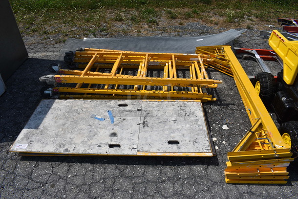 ALL ONE MONEY! Lot of Various Yellow Metal Pieces to Scaffolding!