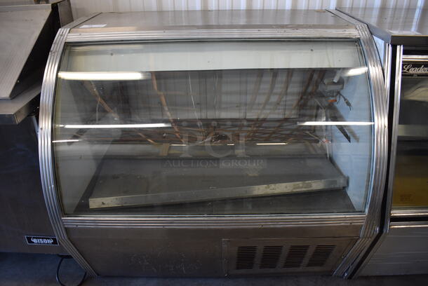 GREAT! 2008 Leader Model CDL48 Stainless Steel Commercial Floor Style Merchandiser Display Case. 48x34x47. Tested and Does Not Power On