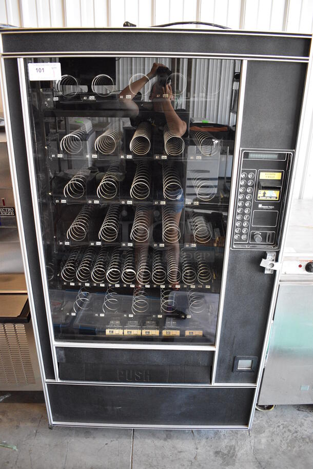 GREAT! Metal Commercial Floor Style Snack Vending Machine. 38x36x72. Tested and Working!
