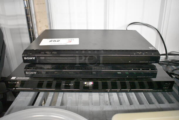 3 Items; 2 Sony CD/DVD Players and Sony BluRay Disc DVD Player. 3 Times Your Bid!