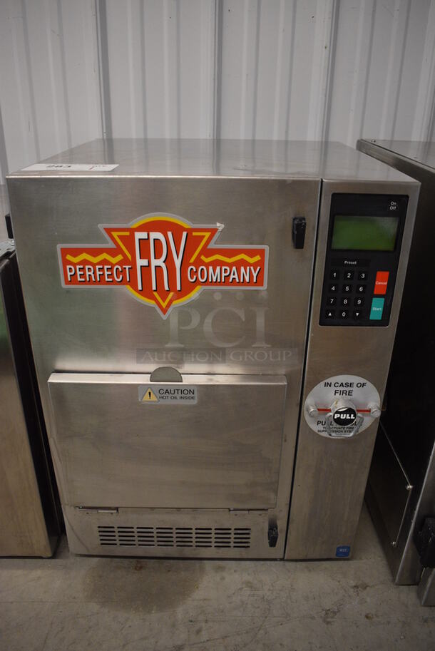 WOW! Perfect Fry Company Model PFC5700 Stainless Steel Commercial Countertop Electric Powered Ventless Fryer. 240 Volts. 17x17x23.5
