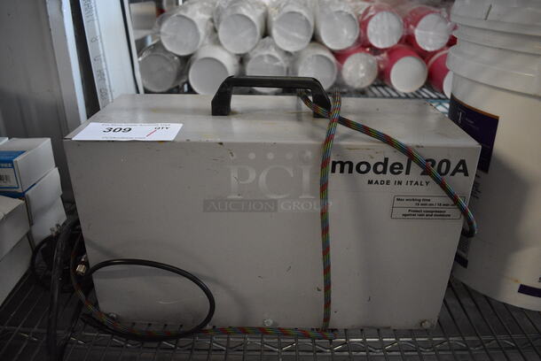 Model 20A Metal Commercial Airbrush Compressor. 115/220 Volts, 1 Phase. 16x7x12