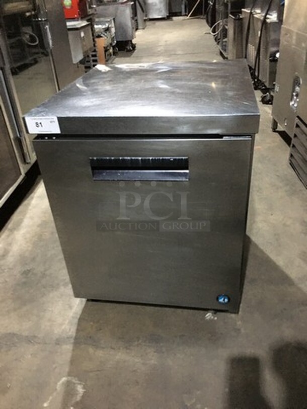 Hoshizaki Commercial Single Door Refrigerated Lowboy! All Stainless Steel! Model CRMR27LPC Serial F50293D! 115V 1Phase!