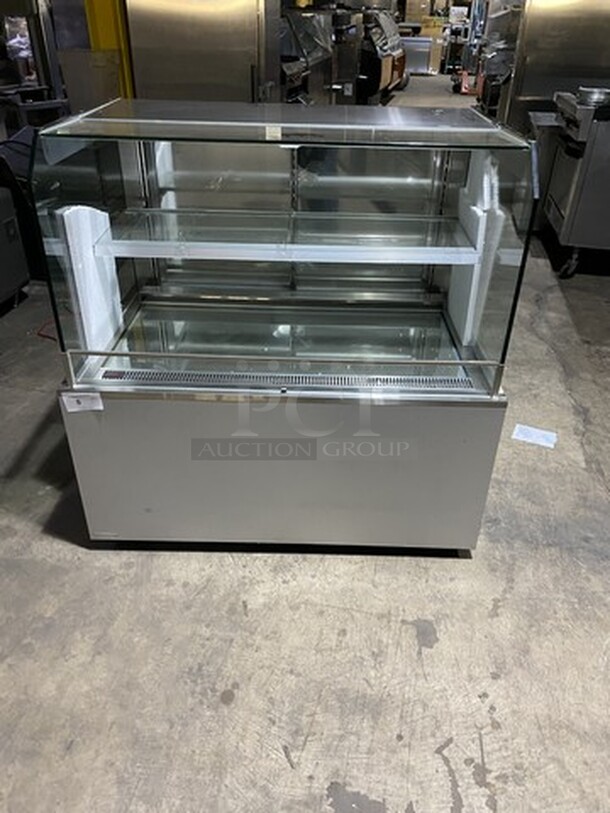 Great! Like New Refrigerated Open Display Case Merchandiser! With Serving Doors In The Back/Open In Front! 