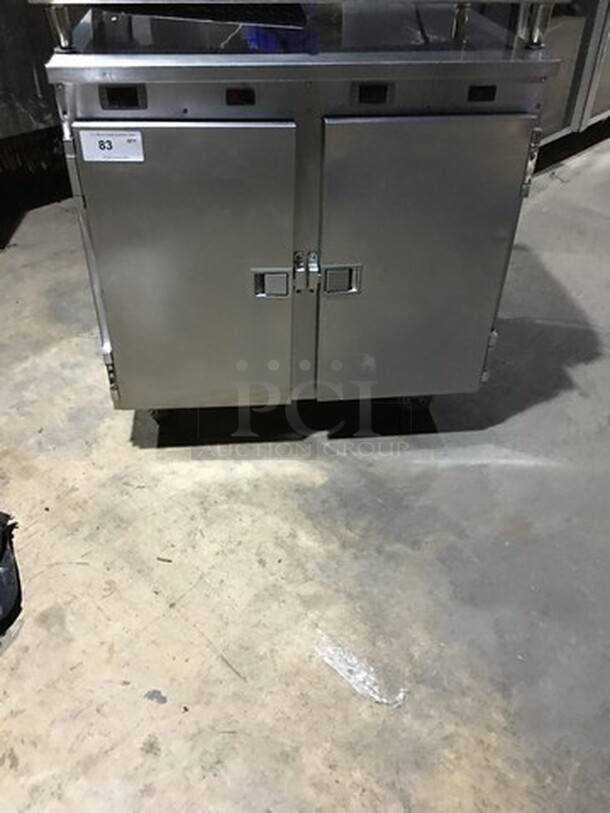 FWE Commercial 2 Door Food Warming/Holding Cabinet! All Stainless Steel! Model HLC16CHP Serial 113003304! 120V! On Commercial Casters!