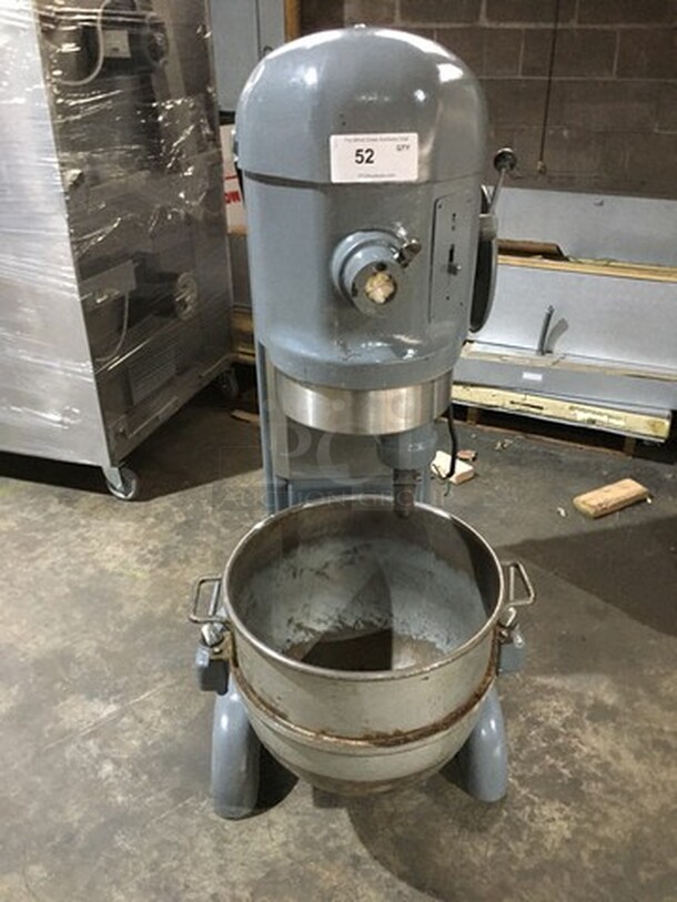 Hobart Commercial Floor Style 60 Quart Planetary Mixer! With Bowl! Model H600 Serial 1265903! 115V 1Phase!