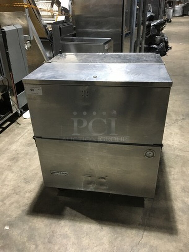 Beverage Air Commercial Milk Cooler! All Stainless Steel! Model SM34N! 115V 1Phase! On Commercial Casters!