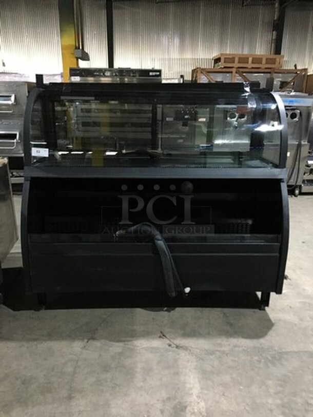 Structural Concepts Commercial Refrigerated Grab & Go Case! With All Curved Glass Bakery Display Case Overhead! with Remote Compressor! SB5766.3923A Serial 741467GP239466! 220V 1Phase!