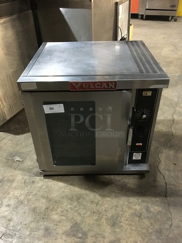 Vulcan Commercial Electric Powered Single Deck Convection Oven! With View Through Door! All Stainless Steel! Model ET4 Serial 872743! 240V 3Phase!