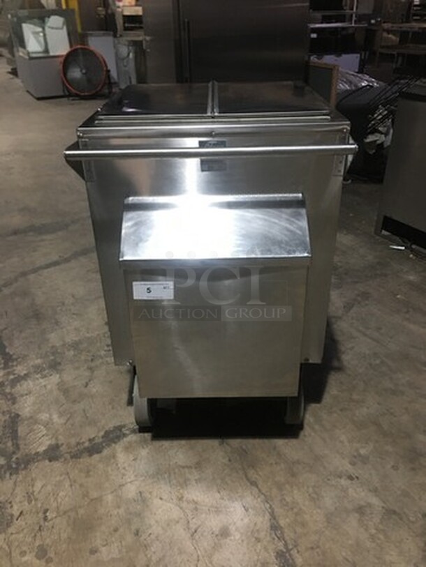 Admar All Stainless Steel Ices/Ice Cream Push Cart! On Casters! 