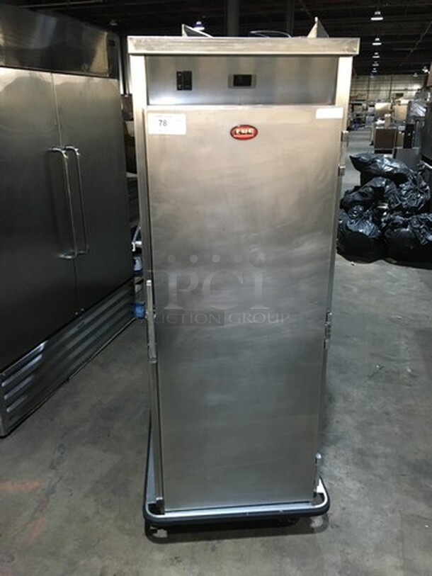FWE Commercial Food Warming/Holding Cabinet! Holds Full Size Trays! All Stainless Steel! Model TST16CHP Serial 133820301! 120V! On Casters!