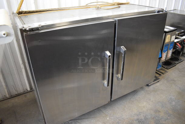 NICE! Star Metal Model R-10 Stainless Steel Commercial 2 Door Undercounter Cooler. 115 Volts, 1 Phase. 45x27x35. Tested and Working!