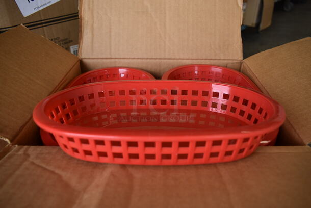 36 BRAND NEW IN BOX! Tablecraft Red Poly Food Baskets. 9.5x6x1.5. 36 Times Your Bid!