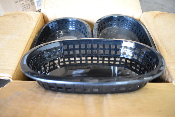 36 BRAND NEW IN BOX! Tablecraft Black Poly Food Baskets. 9.5x6x1.5. 36 Times Your Bid!
