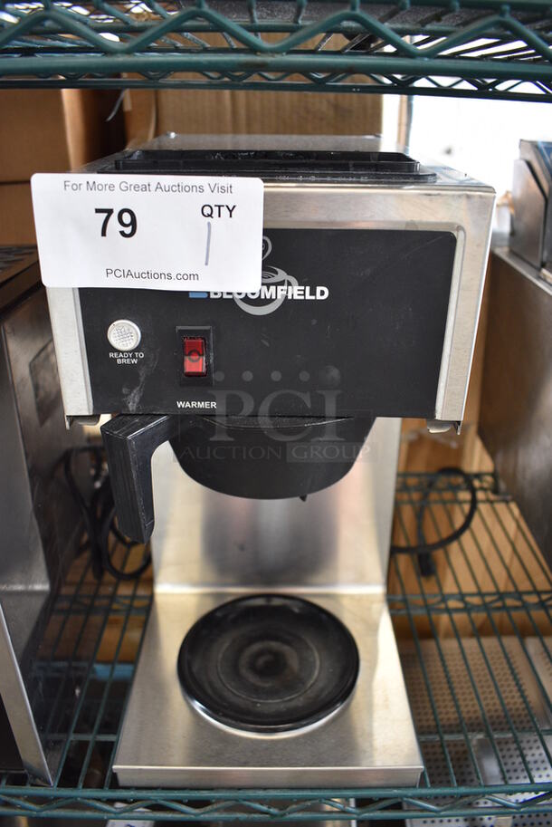 Bloomfield Stainless Steel Commercial Countertop Coffee Machine w/ Poly Brew Basket. 8x14x17