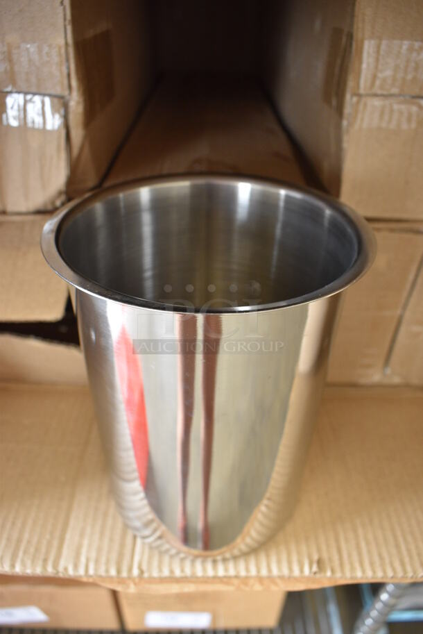 30 BRAND NEW IN BOX! Update Stainless Steel Commercial Cylindrical Drop In Bins. 5.5x5.5x7. 30 Times Your Bid!