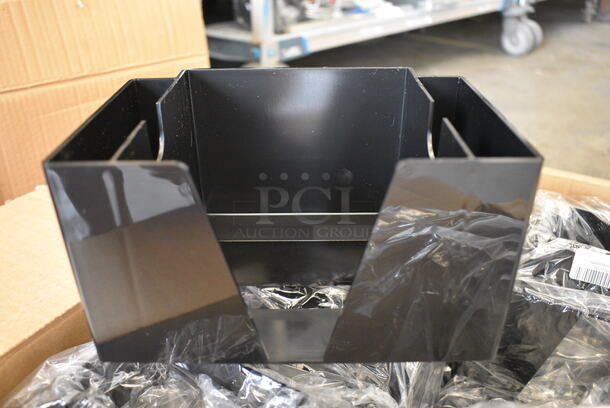 11 BRAND NEW IN BOX! Black Poly Countertop Napkin Holders. 7.5x5.5x5. 11 Times Your Bid!
