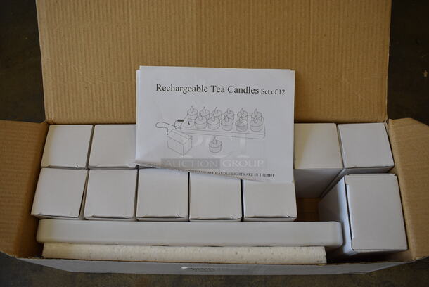 8 BRAND NEW IN BOX! Rechargeable Tea Candle Sets. 8 Times Your Bid!