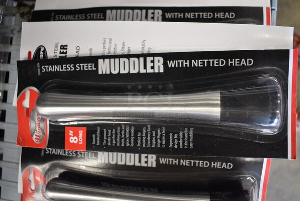 11 BRAND NEW! Winware Stainless Steel Muddlers. 8