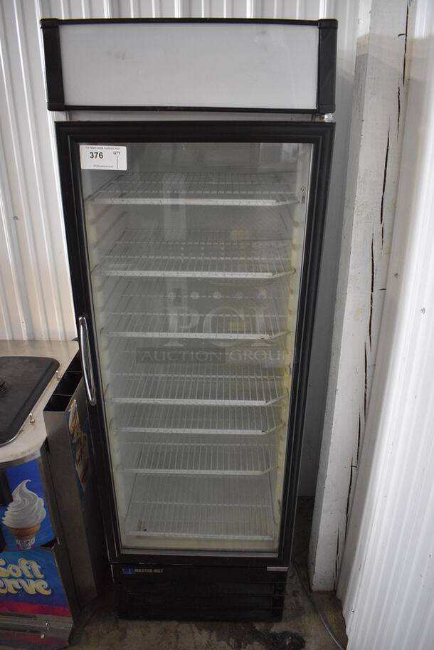 NICE! Master Bilt Model BGR-14R Metal Commercial Single Door Reach In Cooler Merchandiser w/ Poly Coated Racks. 115 Volts, 1 Phase. 24x24x74. Tested and Does Not Power On