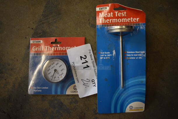 2 BRAND NEW! Thermometers; Grill and Meat Test. 2 Times Your Bid!