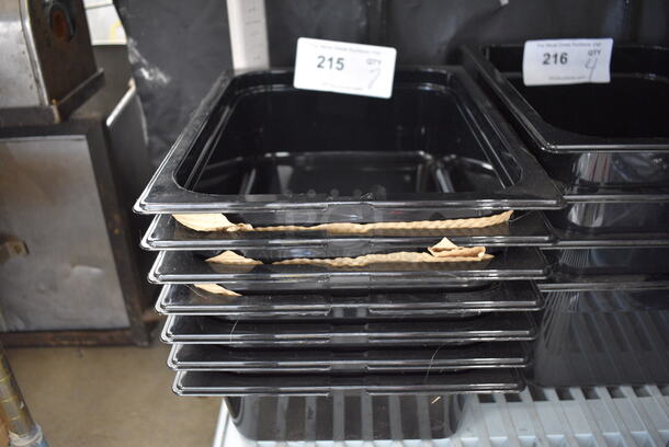 7 BRAND NEW! Continental SiLite Black Poly 1/2 Size Drop In Bins. 1/2x4. 7 Times Your Bid!
